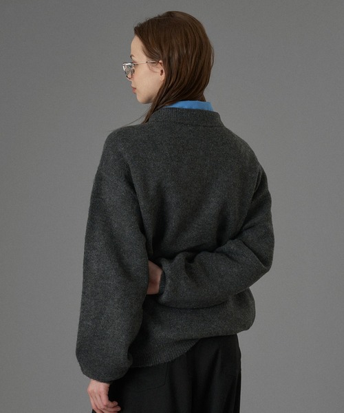 ONCILY(オンシェリー)の「SILVER PLATE POLO KNIT CARDIGAN / シルバープレートポロニットカーディガン(カーディガン/ボレロ・メンズ・チャコールグレー/ベージュ/ブルーグレー・SMALL/LARGE/MEDIUM)」の9枚目の写真