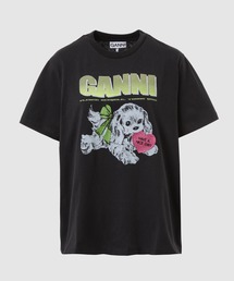 Basic Cotton Jersey Neon Puppy T-shirt