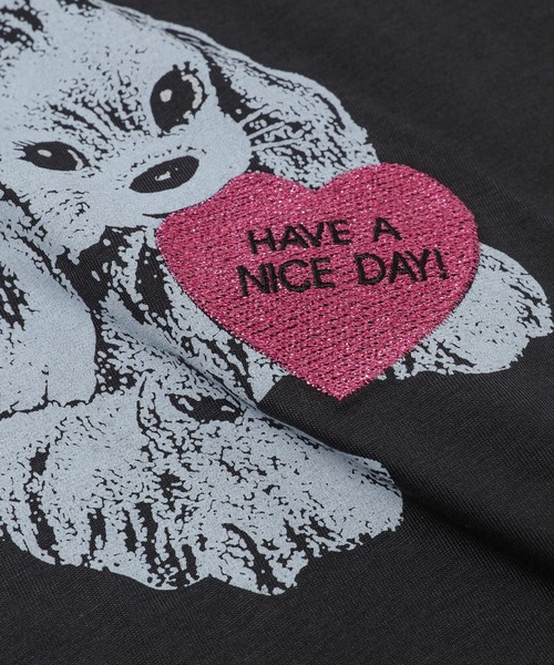 GANNI(ガニー)の「Basic Cotton Jersey Neon Puppy T-shirt(Tシャツ/カットソー・レディース・グレー系その他・XS/S/M/L)」の4枚目の写真