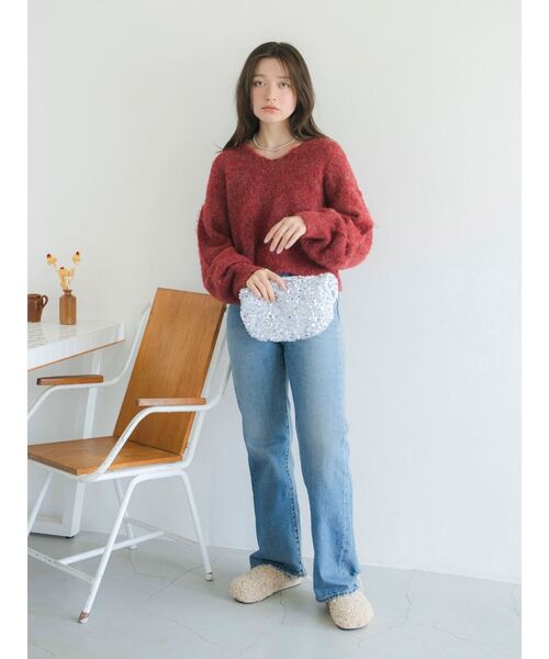 Ungrid(アングリッド)の「スパンコールハンドルバッグ(ハンドバッグ・レディース・ホワイト/ブラック・FREE)」の5枚目の写真