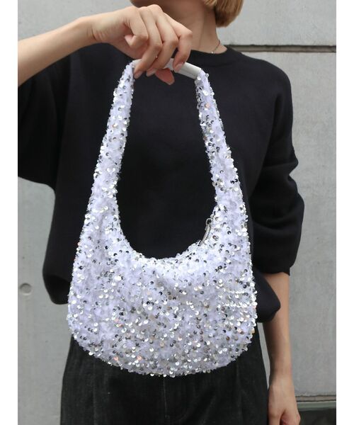 Ungrid(アングリッド)の「スパンコールハンドルバッグ(ハンドバッグ・レディース・ホワイト/ブラック・FREE)」の11枚目の写真