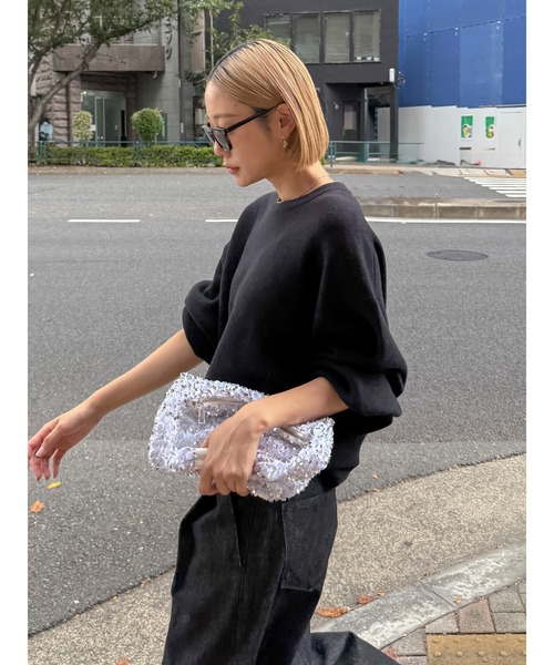 Ungrid(アングリッド)の「スパンコールハンドルバッグ(ハンドバッグ・レディース・ホワイト/ブラック・FREE)」の17枚目の写真