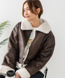 【C-FORT POINT/フォートポイント】フェイクレザー フライトジャケット