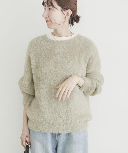 ITEMS URBANRESEARCH（アイテムズ アーバンリサーチ）の「シャギービッグシルエットニット（ニット/セーター・レディース・ベージュ系その他/ブルー系その他/グレー・FREE）」の15枚目の写真