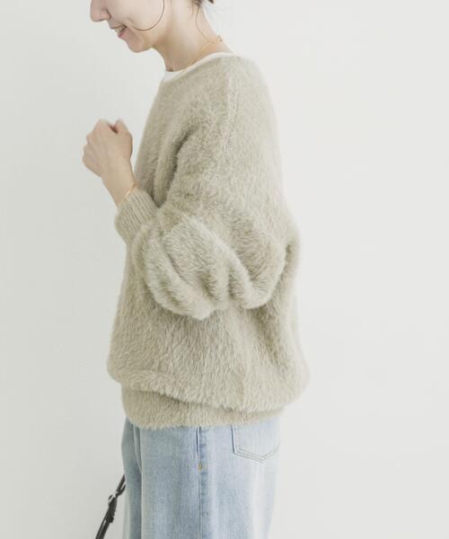 ITEMS URBANRESEARCH（アイテムズ アーバンリサーチ）の「シャギービッグシルエットニット（ニット/セーター・レディース・ベージュ系その他/ブルー系その他/グレー・FREE）」の16枚目の写真