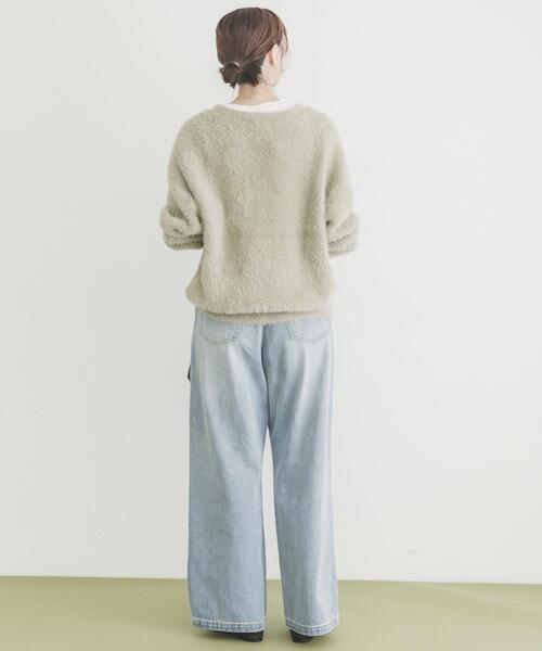 ITEMS URBANRESEARCH（アイテムズ アーバンリサーチ）の「シャギービッグシルエットニット（ニット/セーター・レディース・ベージュ系その他/ブルー系その他/グレー・FREE）」の20枚目の写真