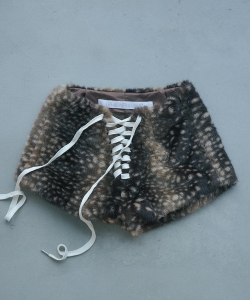 LACED FUR SHORTS / レースアップファーショートパンツ（その他パンツ