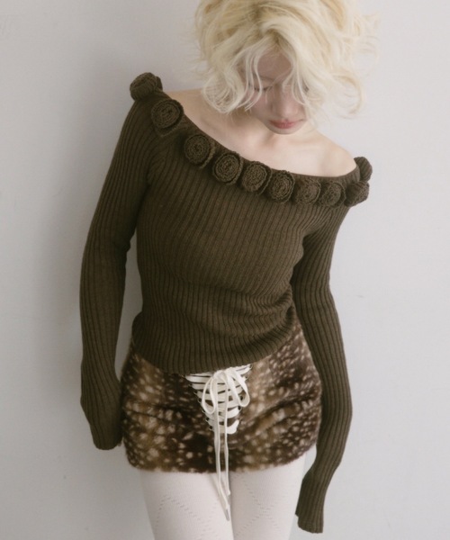 LACED FUR SHORTS / レースアップファーショートパンツ（その他パンツ