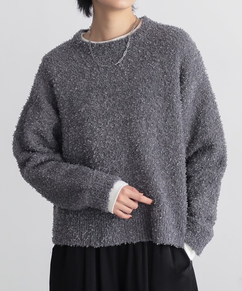 for/c(フォーシー)の「テープヤーンニット【サスティナブル】(ニット/セーター・レディース・アイボリー/チャコール/グレー・L/M)」の11枚目の写真