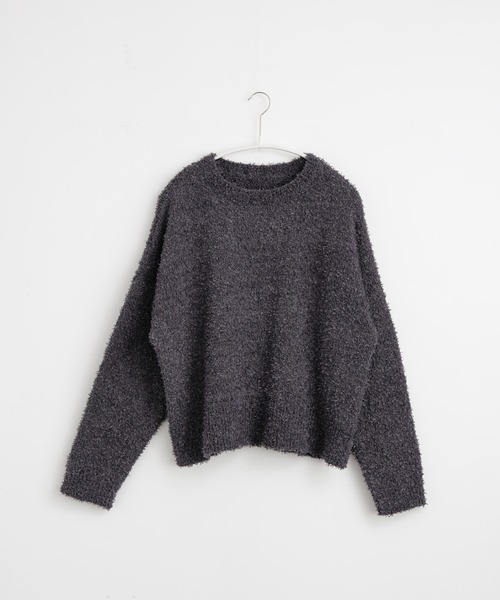 for/c(フォーシー)の「テープヤーンニット【サスティナブル】(ニット/セーター・レディース・アイボリー/チャコール/グレー・L/M)」の5枚目の写真