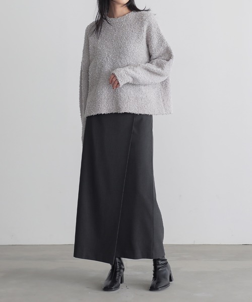 for/c(フォーシー)の「テープヤーンニット【サスティナブル】(ニット/セーター・レディース・アイボリー/チャコール/グレー・L/M)」の17枚目の写真