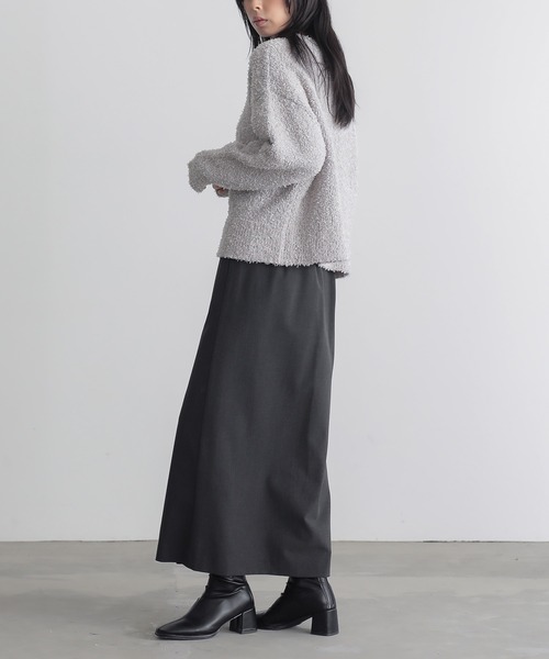 for/c(フォーシー)の「テープヤーンニット【サスティナブル】(ニット/セーター・レディース・アイボリー/チャコール/グレー・L/M)」の18枚目の写真