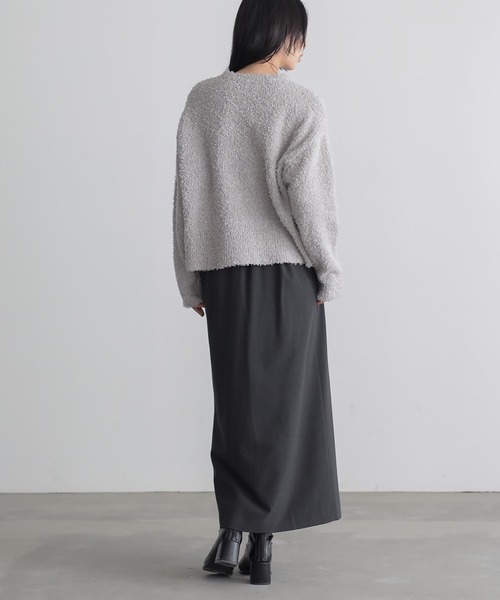 for/c(フォーシー)の「テープヤーンニット【サスティナブル】(ニット/セーター・レディース・アイボリー/チャコール/グレー・L/M)」の19枚目の写真