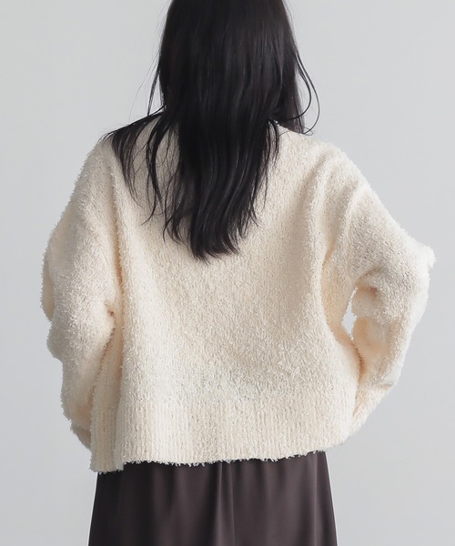 for/c(フォーシー)の「テープヤーンニット【サスティナブル】(ニット/セーター・レディース・アイボリー/チャコール/グレー・L/M)」の20枚目の写真
