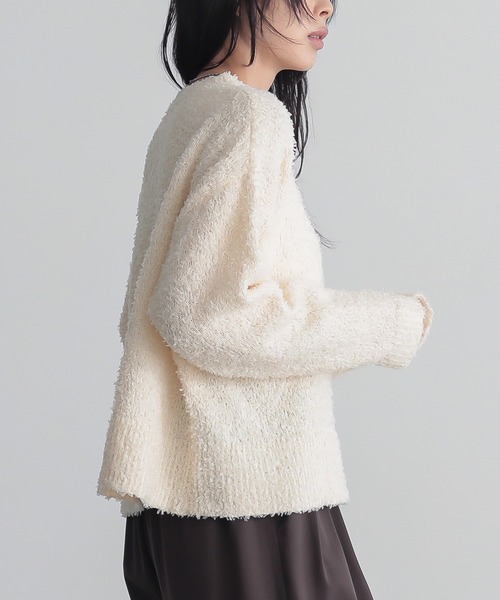 for/c(フォーシー)の「テープヤーンニット【サスティナブル】(ニット/セーター・レディース・アイボリー/チャコール/グレー・L/M)」の22枚目の写真