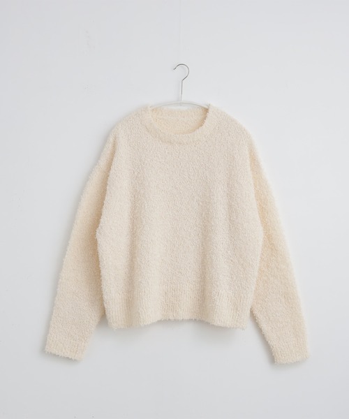 for/c(フォーシー)の「テープヤーンニット【サスティナブル】(ニット/セーター・レディース・アイボリー/チャコール/グレー・L/M)」の7枚目の写真
