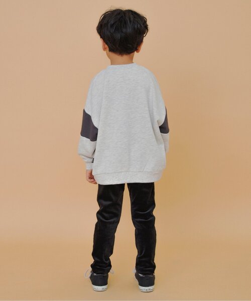 BREEZE(ブリーズ)の「【ジュニア対応】切替ロゴトレーナー(セットアップ可)(スウェット・キッズ・アイボリー/ネイビー/チャコール/レッド・90/100/110/120/130/140/150/160)」の8枚目の写真