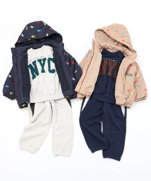BREEZE(ブリーズ)の「【ジュニア対応】切替ロゴトレーナー(セットアップ可)(スウェット・キッズ・アイボリー/ネイビー/チャコール/レッド・90/100/110/120/130/140/150/160)」の22枚目の写真