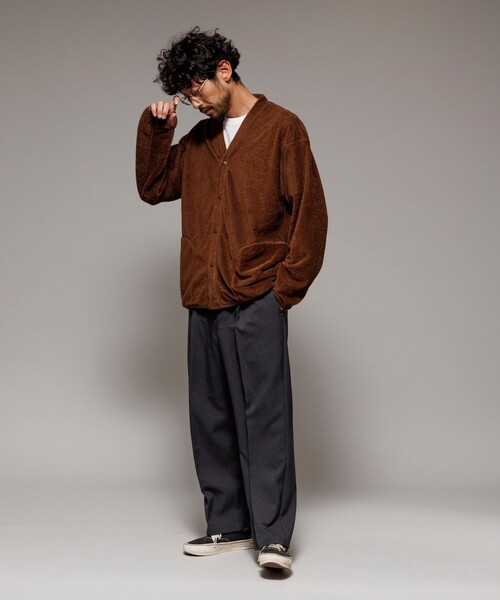 FREAK'S STORE(フリークスストア)の「OCTA リバーシブル スナップボタン カーディガン / OCTA REVERSIBLE CARDIGAN(カーディガン/ボレロ・メンズ・ブラウン/ブラック/オリーブ・MEDIUM/LARGE)」の16枚目の写真