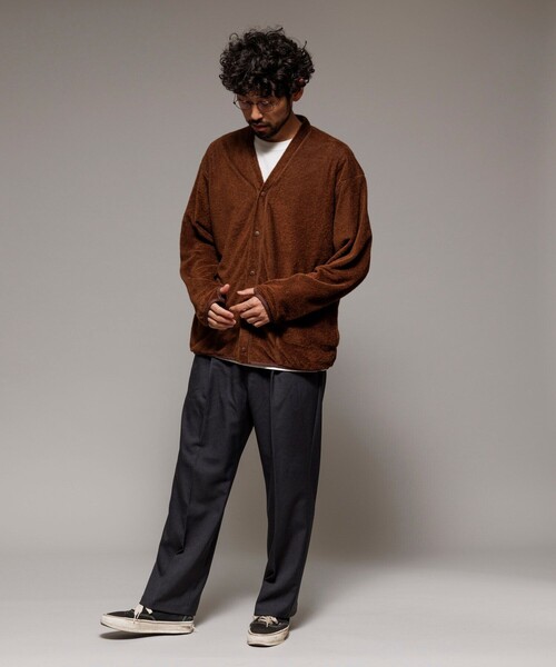 FREAK'S STORE(フリークスストア)の「OCTA リバーシブル スナップボタン カーディガン / OCTA REVERSIBLE CARDIGAN(カーディガン/ボレロ・メンズ・ブラウン/ブラック/オリーブ・MEDIUM/LARGE)」の15枚目の写真