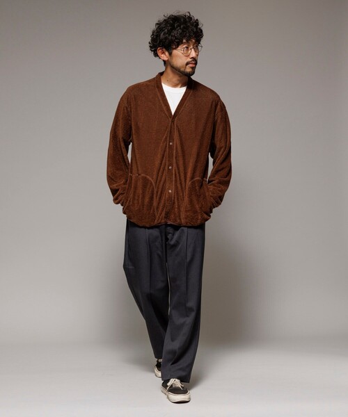 FREAK'S STORE(フリークスストア)の「OCTA リバーシブル スナップボタン カーディガン / OCTA REVERSIBLE CARDIGAN(カーディガン/ボレロ・メンズ・ブラウン/ブラック/オリーブ・MEDIUM/LARGE)」の14枚目の写真