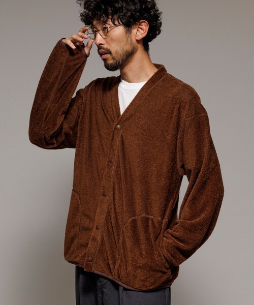 FREAK'S STORE(フリークスストア)の「OCTA リバーシブル スナップボタン カーディガン / OCTA REVERSIBLE CARDIGAN(カーディガン/ボレロ・メンズ・ブラウン/ブラック/オリーブ・MEDIUM/LARGE)」の11枚目の写真