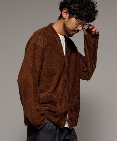 FREAK'S STORE(フリークスストア)の「OCTA リバーシブル スナップボタン カーディガン / OCTA REVERSIBLE CARDIGAN(カーディガン/ボレロ・メンズ・ブラウン/ブラック/オリーブ・MEDIUM/LARGE)」の8枚目の写真