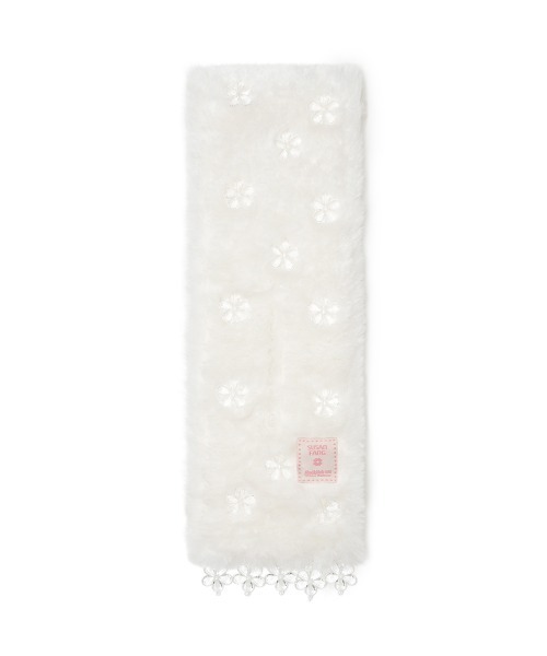 X SUSAN FANG] FURRY BUBBLE FLOWER SCARF（マフラー）｜ROCKFISH