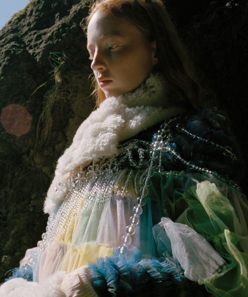 アンダーカバー DAVF 花柄マフラー X SUSAN FANG] FURRY BUBBLE FLOWER SCARF（マフラー）｜ROCKFISH
