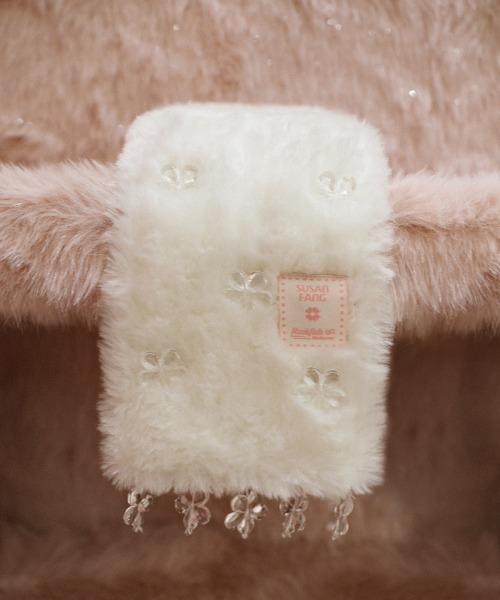 X SUSAN FANG] FURRY BUBBLE FLOWER SCARF（マフラー）｜ROCKFISH