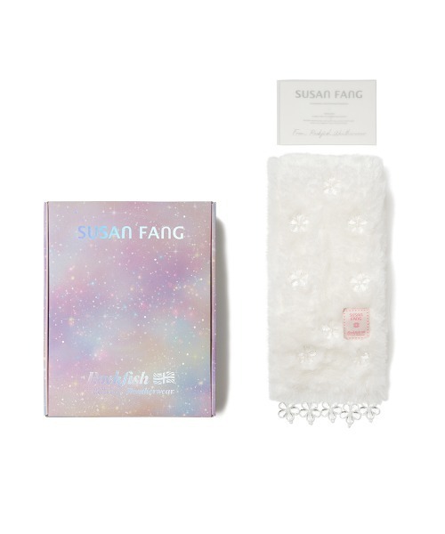 X SUSAN FANG] FURRY BUBBLE FLOWER SCARF（マフラー）｜ROCKFISH