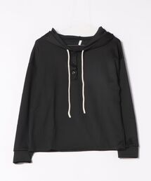 【 cunii 】ワッフル フーディ カットソー プルオーバー レディース 長袖 ゆったり 韓国 風 カジュアル トップス
