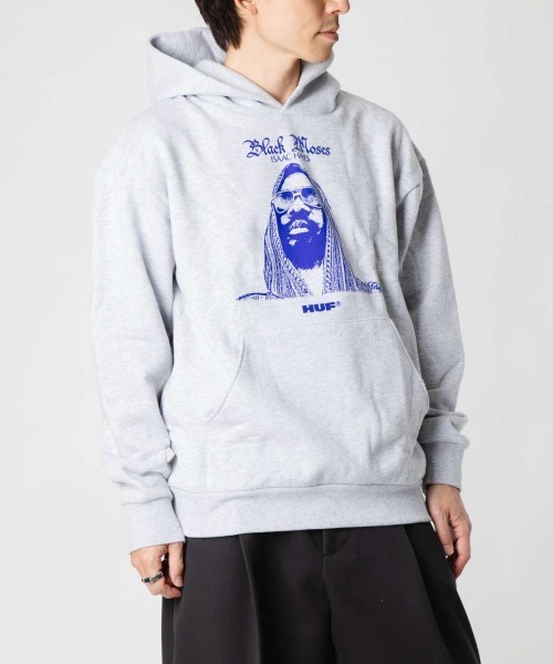 HUF x ISAAC HAYES BLACK MOSES Heavyweight Hoodie — хаф айзэк хэйс парка