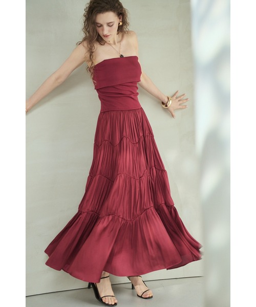 Melinda Dress ランダムティアードベアドレス（ワンピース）｜Estella