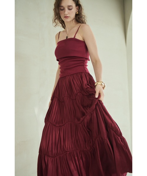 Estella.K(エステラケー)の「Melinda Dress ランダムティアードベアドレス(ワンピース・レディース・バーガンディー/ブラック/モカ・FREE)」の7枚目の写真