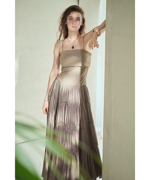 Estella.K(エステラケー)の「Melinda Dress ランダムティアードベアドレス(ワンピース・レディース・バーガンディー/ブラック/モカ・FREE)」の16枚目の写真