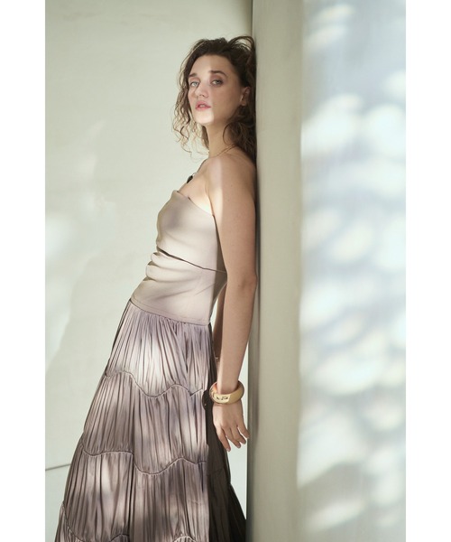 Estella.K(エステラケー)の「Melinda Dress ランダムティアードベアドレス(ワンピース・レディース・バーガンディー/ブラック/モカ・FREE)」の14枚目の写真