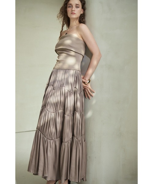Estella.K(エステラケー)の「Melinda Dress ランダムティアードベアドレス(ワンピース・レディース・バーガンディー/ブラック/モカ・FREE)」の11枚目の写真