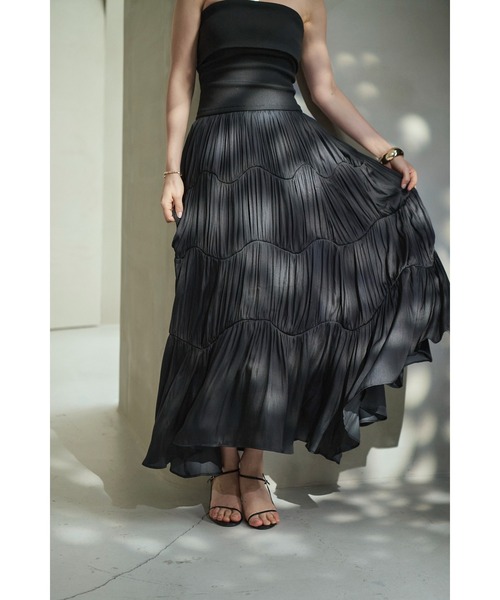 Estella.K(エステラケー)の「Melinda Dress ランダムティアードベアドレス(ワンピース・レディース・バーガンディー/ブラック/モカ・FREE)」の20枚目の写真