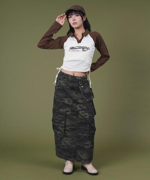 dispark（ディスパーク）の「DISPARK/マルチポケットカモフラスカート（スカート・レディース・カーキ・SMALL/MEDIUM）」の2枚目の写真