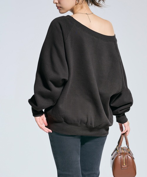 coca(coca)(コカ)の「裏起毛 オフショルダースウェット(スウェット・レディース・チャコール/グレー・L/M)」の20枚目の写真