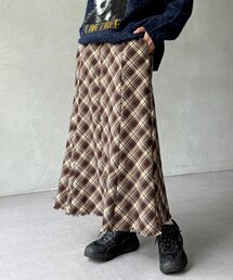 チェック柄マーメイドスカート