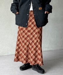 チェック柄マーメイドスカート