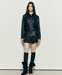 TRUCKER LINE LEATHER SET_BLACK
