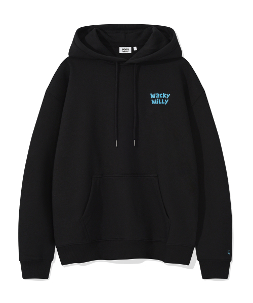Wacky WiLLy(ワッキーウィリー)の「ロゴタイポグラフィックフードブラック(パーカー・レディース・その他・SMALL/MEDIUM/LARGE/X-LARGE)」の2枚目の写真