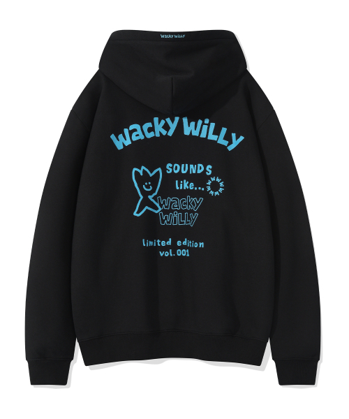 Wacky WiLLy(ワッキーウィリー)の「ロゴタイポグラフィックフードブラック(パーカー・レディース・その他・SMALL/MEDIUM/LARGE/X-LARGE)」の3枚目の写真