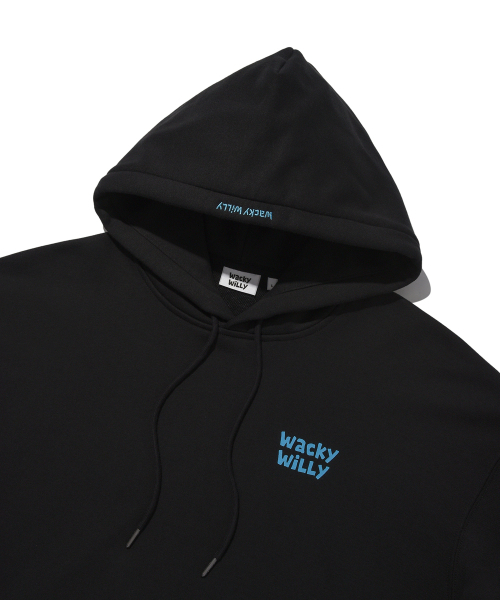 Wacky WiLLy(ワッキーウィリー)の「ロゴタイポグラフィックフードブラック(パーカー・レディース・その他・SMALL/MEDIUM/LARGE/X-LARGE)」の4枚目の写真