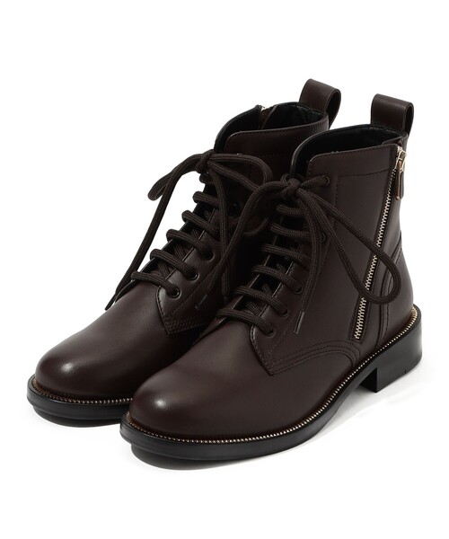 Paul Andrew(ポールアンドリュー)の「PAUL ANDREW MISTER ZIP レースアップブーツ(ブーツ・レディース・ダークブラウン・38/37/36)」の2枚目の写真