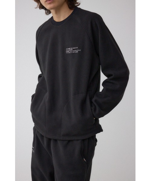 AZUL by moussy（アズールバイマウジー）の「SHELTECH マイクロフリースクルー（スウェット・メンズ・グレー/ブラック系その他/ブラック・LARGE/MEDIUM/SMALL）」の10枚目の写真