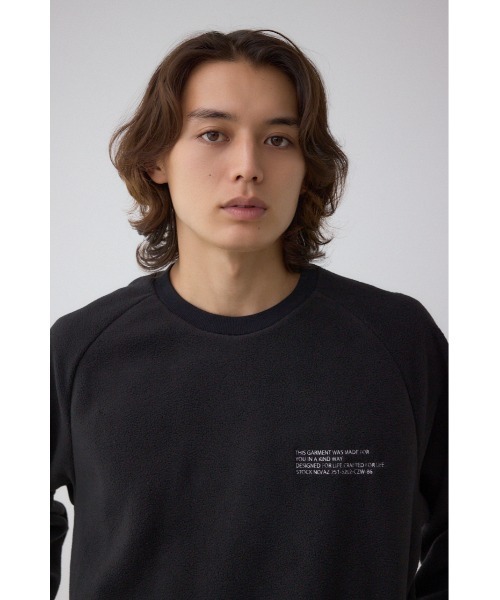 AZUL by moussy（アズールバイマウジー）の「SHELTECH マイクロフリースクルー（スウェット・メンズ・グレー/ブラック系その他/ブラック・LARGE/MEDIUM/SMALL）」の11枚目の写真